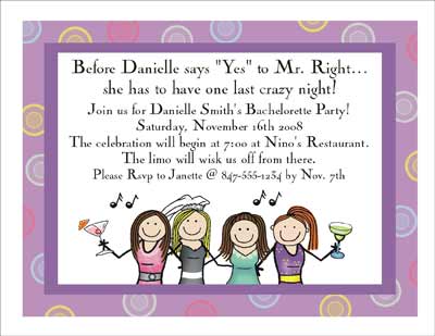 Bachelorette Party Invitations on Bachelorette Personalized Party Invitations By The Personal Note  Use