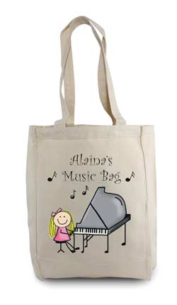 Music Teacher Tote Bags - Piano Teacher Tote Bags - Customizable and Personal Tote Bags created ...